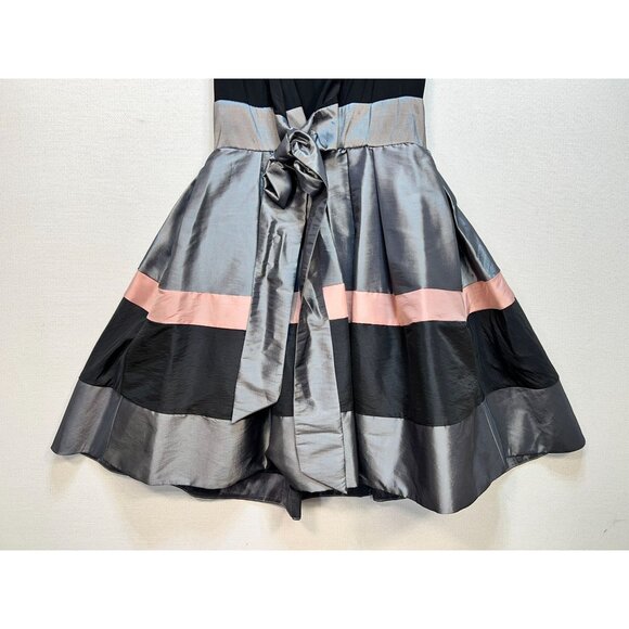 S.L. Fashions Womens Fit & Flare Party Dress Size 6 Black Metallic Sleeveless - Picture 11 of 13